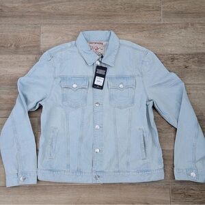 True Religion Jesse SN Trucker Jacket Light Blossom Wash Men's Denim Large